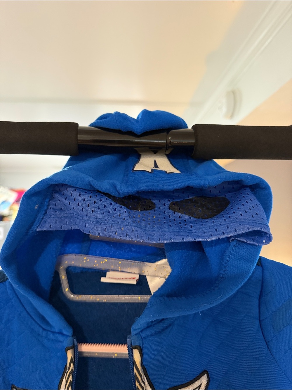 Marvel Blue and Red Quilted Hero Hoodie with Star Appliqués - Picture 2 of 4